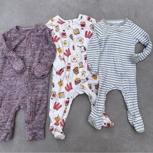 Cozy Kids One Piece Set - Purple, White, Gray